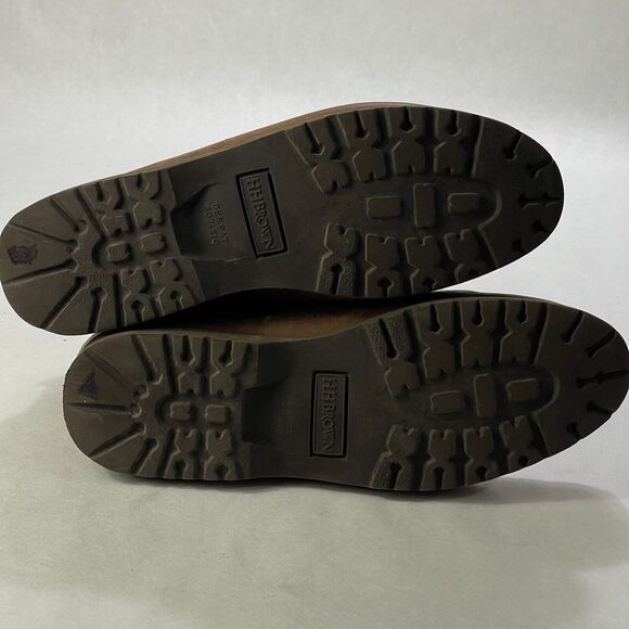 HH Brown Boots Mens 7 1/2 M Ankle Brown Leather Lace Up - Picture 6 of 9